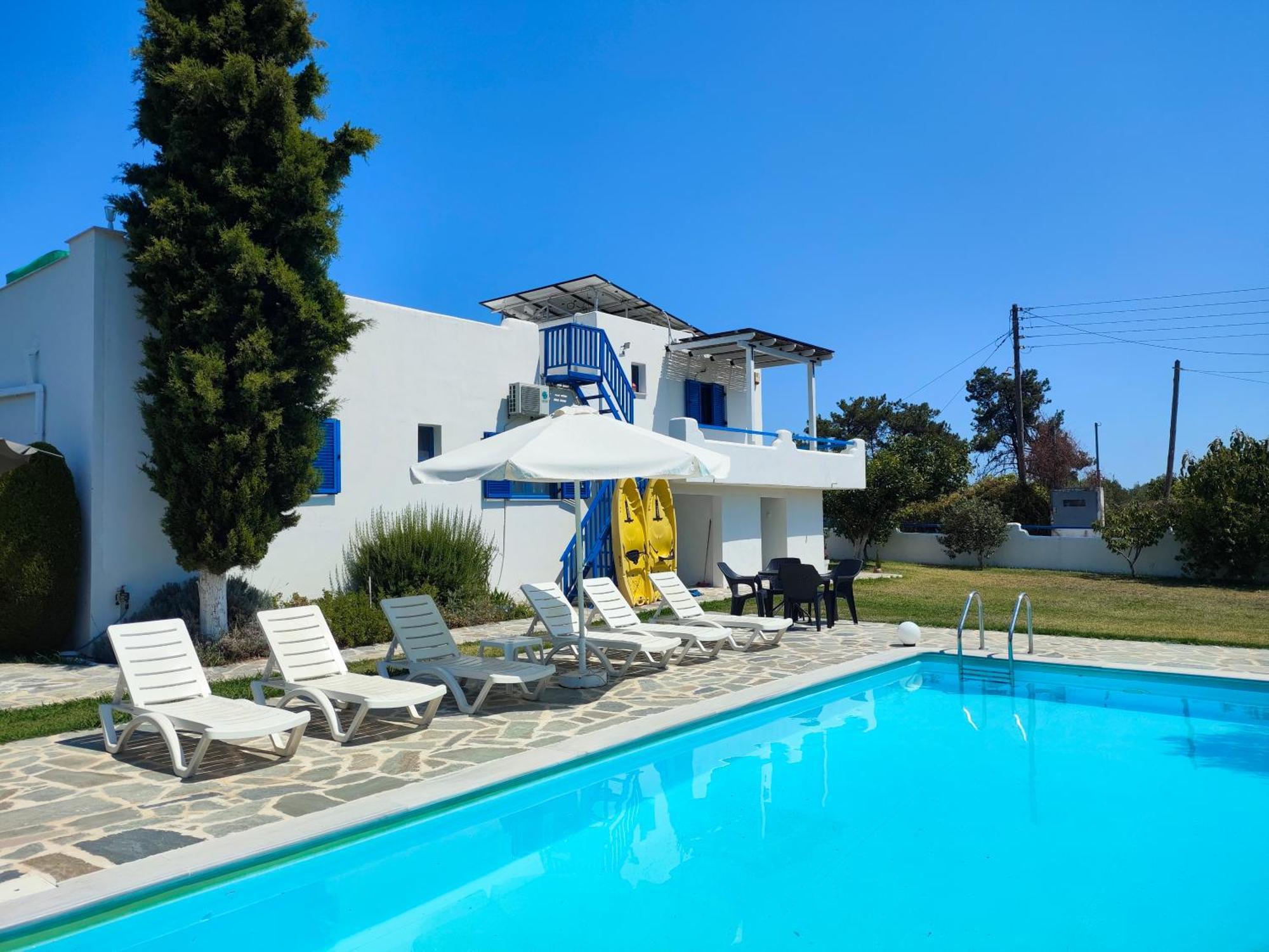 Navy Greece Villa With Swimming Pool & Sea View Makrygialos Exteriör bild