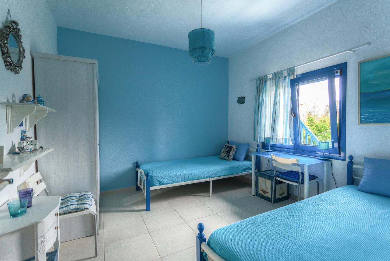 Navy Greece Villa With Swimming Pool & Sea View Makrygialos Exteriör bild