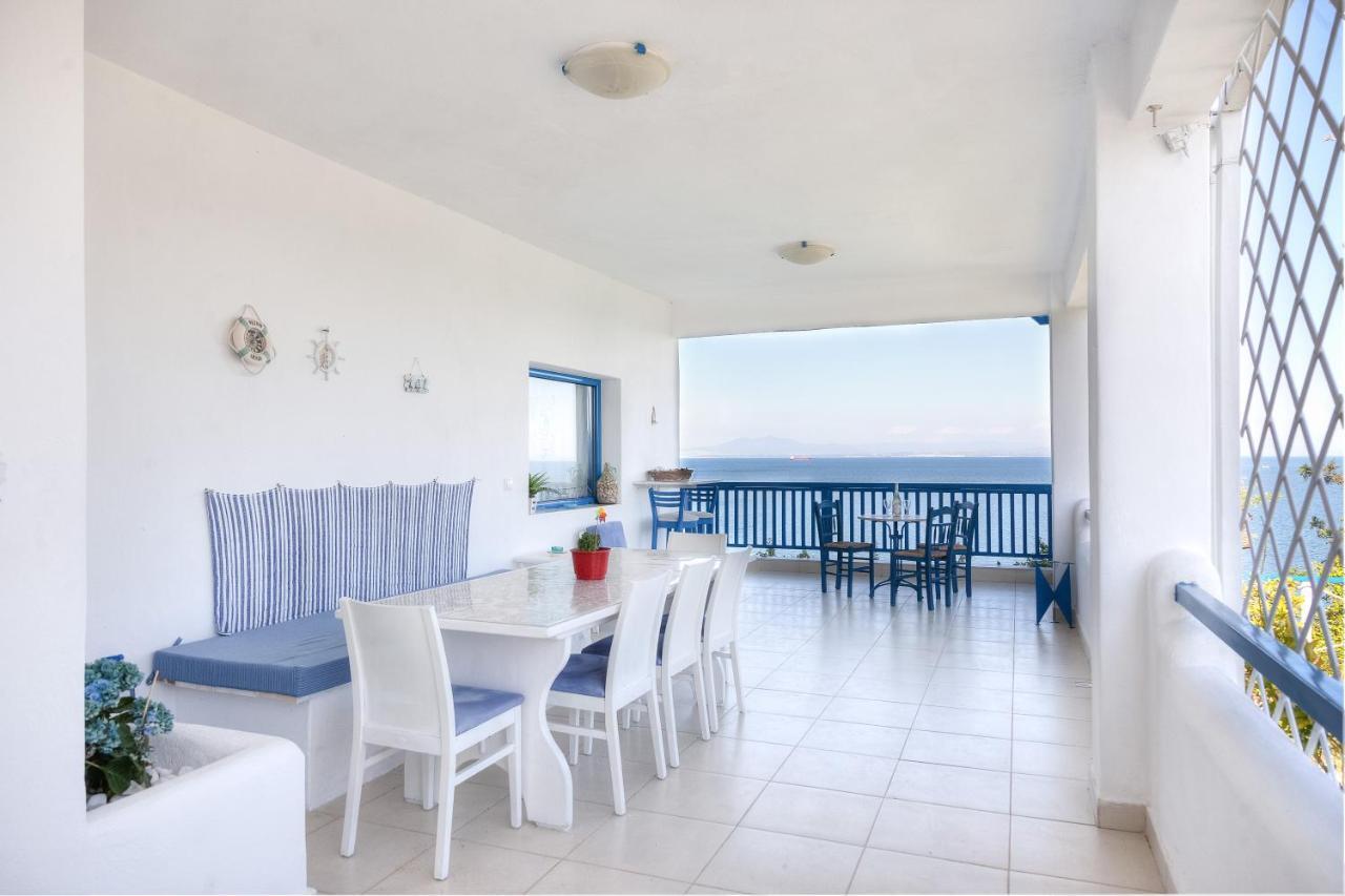 Navy Greece Villa With Swimming Pool & Sea View Makrygialos Exteriör bild