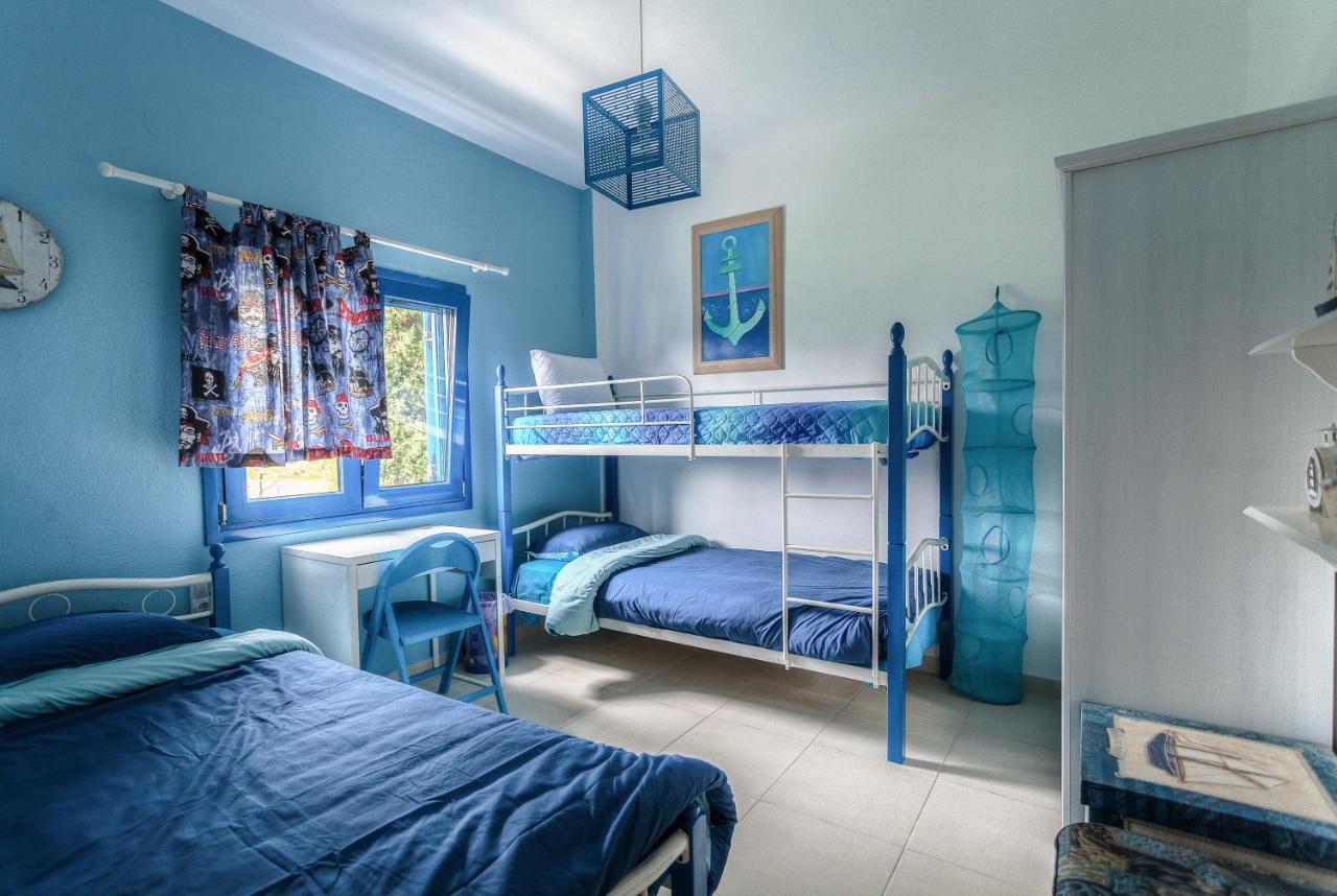 Navy Greece Villa With Swimming Pool & Sea View Makrygialos Exteriör bild