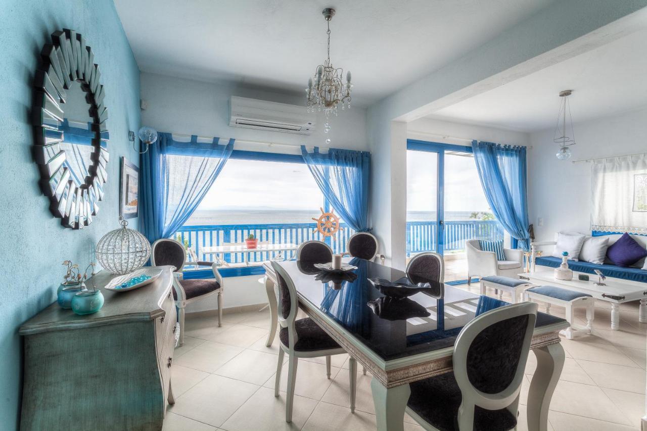 Navy Greece Villa With Swimming Pool & Sea View Makrygialos Exteriör bild
